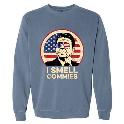 Ronald Reagan, I Smell Commies Patriotic American President Garment-Dyed Sweatshirt