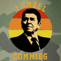 Ronald Reagan I Smell Commies Legacy Tie Dye Trucker Hat