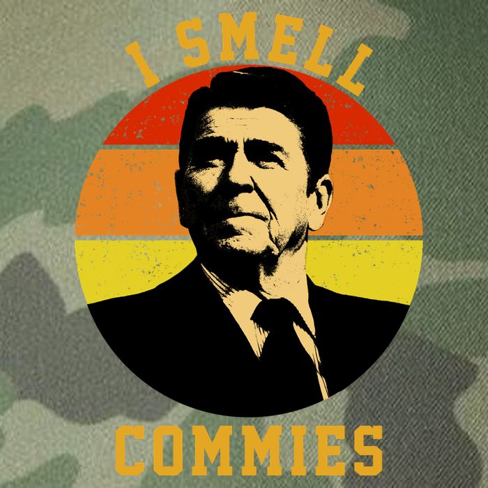 Ronald Reagan I Smell Commies Legacy Tie Dye Trucker Hat