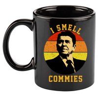 Ronald Reagan I Smell Commies 11oz C Handle Ceramic Mug