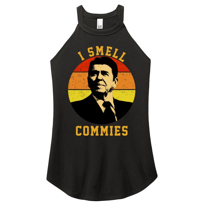 Ronald Reagan I Smell Commies Women's Perfect Tri Rocker Tank