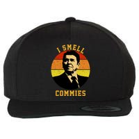 Ronald Reagan I Smell Commies Wool Snapback Cap