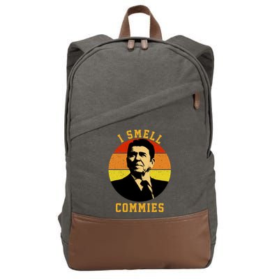 Ronald Reagan I Smell Commies Cotton Canvas Backpack