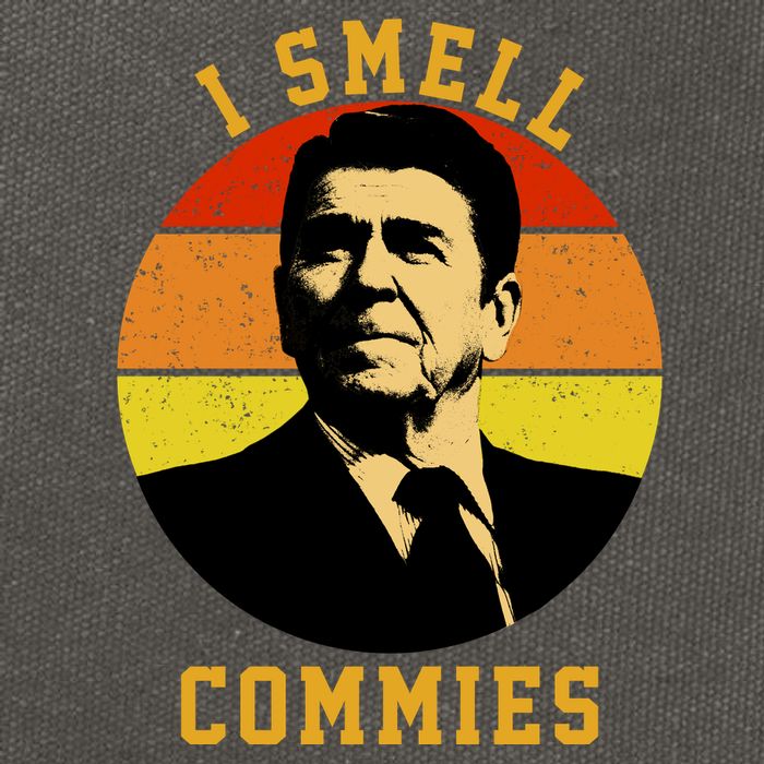 Ronald Reagan I Smell Commies Cotton Canvas Backpack
