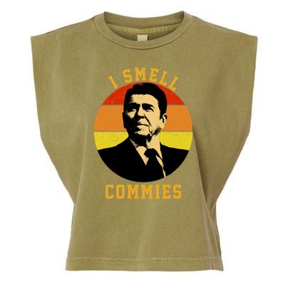 Ronald Reagan I Smell Commies Garment-Dyed Women's Muscle Tee