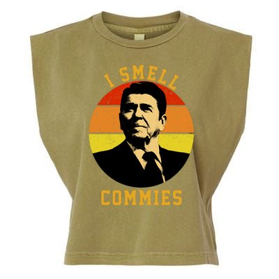 Ronald Reagan I Smell Commies Garment-Dyed Women's Muscle Tee