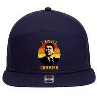 Ronald Reagan I Smell Commies 7 Panel Mesh Trucker Snapback Hat