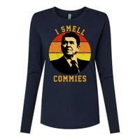 Ronald Reagan I Smell Commies Womens Cotton Relaxed Long Sleeve T-Shirt