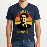 Ronald Reagan I Smell Commies V-Neck T-Shirt