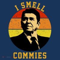 Ronald Reagan I Smell Commies Sustainable Bucket Hat