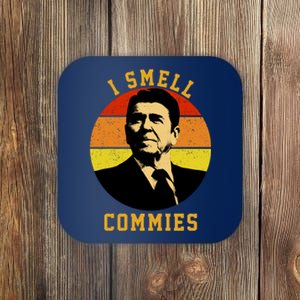 Ronald Reagan I Smell Commies Coaster