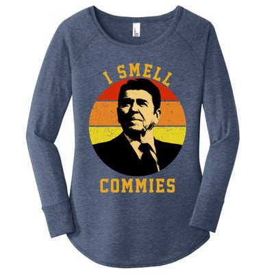 Ronald Reagan I Smell Commies Women's Perfect Tri Tunic Long Sleeve Shirt