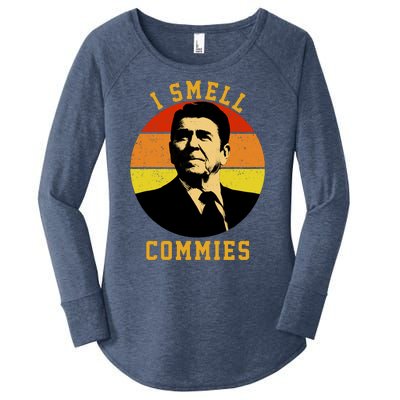 Ronald Reagan I Smell Commies Women's Perfect Tri Tunic Long Sleeve Shirt