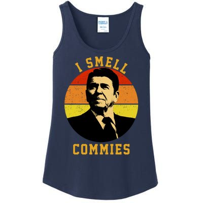 Ronald Reagan I Smell Commies Ladies Essential Tank