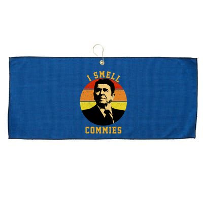Ronald Reagan I Smell Commies Large Microfiber Waffle Golf Towel