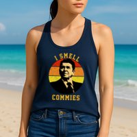 Ronald Reagan I Smell Commies Womens Tank Top