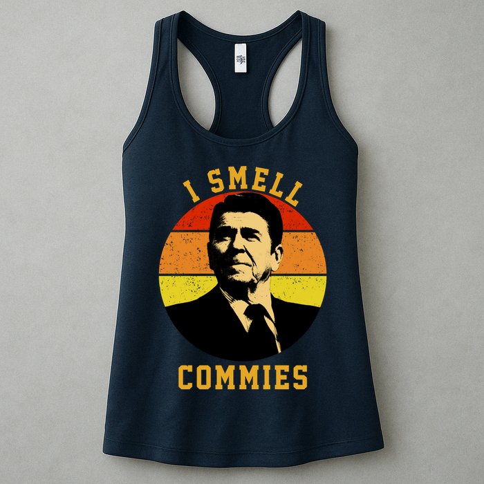 Ronald Reagan I Smell Commies Womens Tank Top