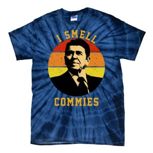 Ronald Reagan I Smell Commies Tie-Dye T-Shirt