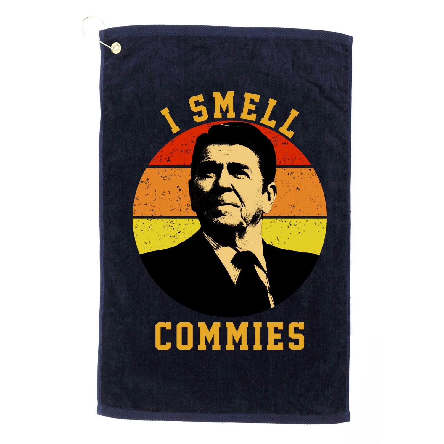 Ronald Reagan I Smell Commies Golf Towel