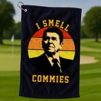 Ronald Reagan I Smell Commies Golf Towel