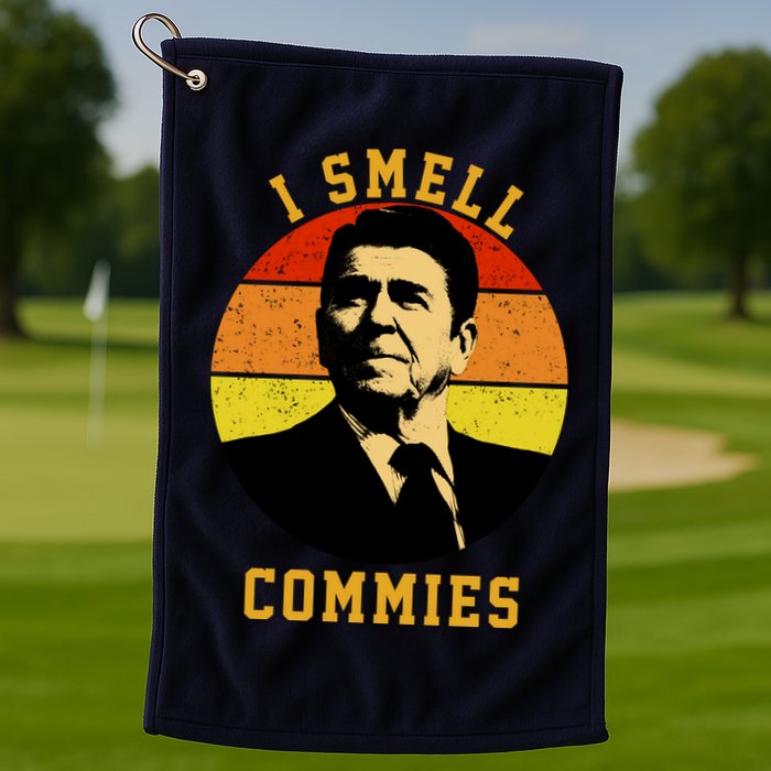 Ronald Reagan I Smell Commies Golf Towel