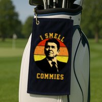 Ronald Reagan I Smell Commies Golf Towel