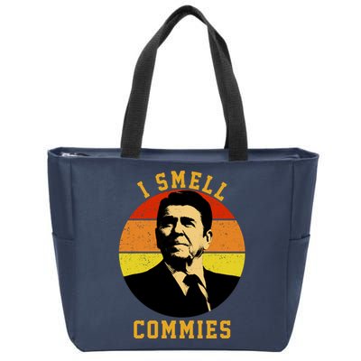 Ronald Reagan I Smell Commies Zip Tote Bag