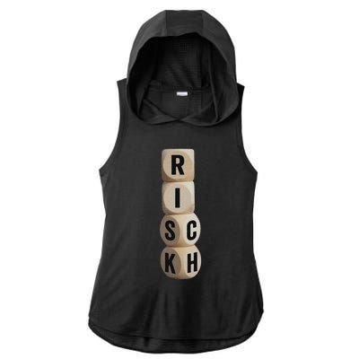 Risk Rich I Will Be Rich Earn Crypto Ladies PosiCharge Tri-Blend Wicking Draft Hoodie Tank