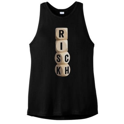 Risk Rich I Will Be Rich Earn Crypto Ladies PosiCharge Tri-Blend Wicking Tank