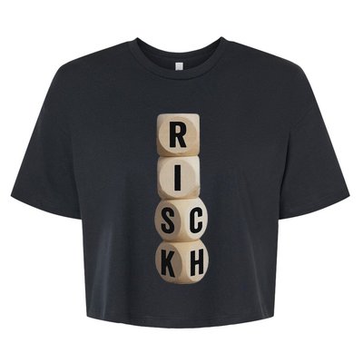 Risk Rich I Will Be Rich Earn Crypto Bella+Canvas Jersey Crop Tee