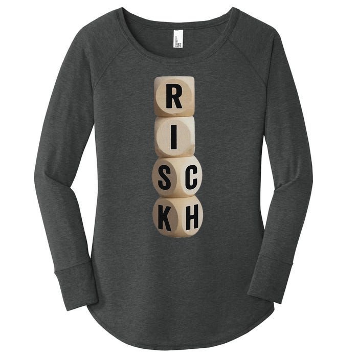 Risk Rich I Will Be Rich Earn Crypto Women's Perfect Tri Tunic Long Sleeve Shirt