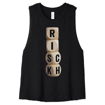 Risk Rich I Will Be Rich Earn Crypto Women's Racerback Cropped Tank