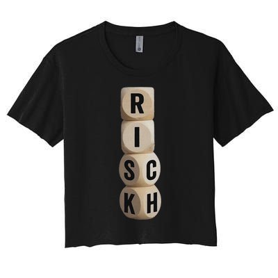 Risk Rich I Will Be Rich Earn Crypto Women's Crop Top Tee