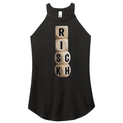 Risk Rich I Will Be Rich Earn Crypto Women's Perfect Tri Rocker Tank