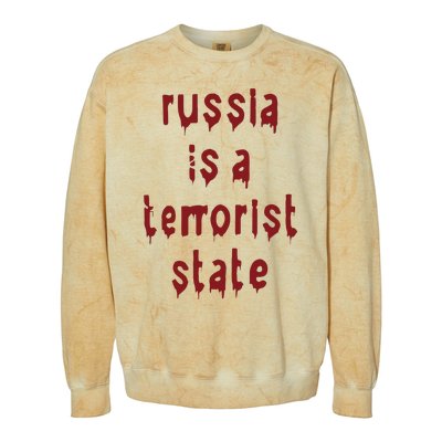 Russiakills Russia Is A Terrorist State Okua Colorblast Crewneck Sweatshirt