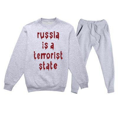 Russiakills Russia Is A Terrorist State Okua Premium Crewneck Sweatsuit Set