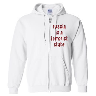 Russiakills Russia Is A Terrorist State Okua Full Zip Hoodie