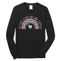 Retro Rainbow In This Class We Are Family School Student Teacher Life Long Sleeve Shirt