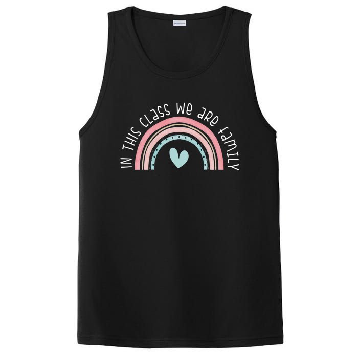 Retro Rainbow In This Class We Are Family School Student Teacher Life PosiCharge Competitor Tank