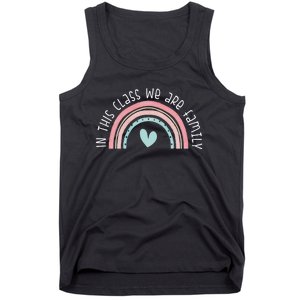 Retro Rainbow In This Class We Are Family School Student Teacher Life Tank Top