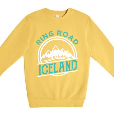 Ring Road Iceland Reykjavik Souvenir Family Vacation Gift Premium Crewneck Sweatshirt