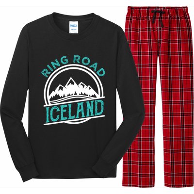 Ring Road Iceland Reykjavik Souvenir Family Vacation Gift Long Sleeve Pajama Set