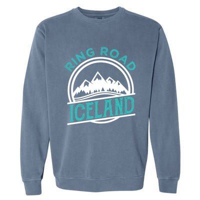 Ring Road Iceland Reykjavik Souvenir Family Vacation Gift Garment-Dyed Sweatshirt