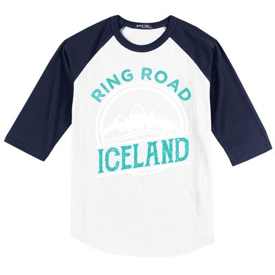 Ring Road Iceland Reykjavik Souvenir Family Vacation Gift Baseball Sleeve Shirt