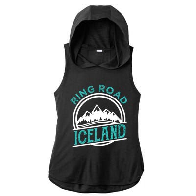 Ring Road Iceland Reykjavik Souvenir Family Vacation Gift Ladies PosiCharge Tri-Blend Wicking Draft Hoodie Tank