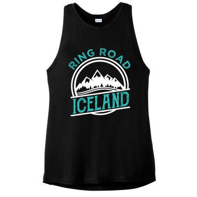 Ring Road Iceland Reykjavik Souvenir Family Vacation Gift Ladies PosiCharge Tri-Blend Wicking Tank