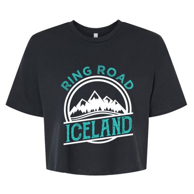 Ring Road Iceland Reykjavik Souvenir Family Vacation Gift Bella+Canvas Jersey Crop Tee