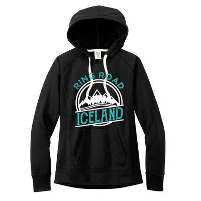 Ring Road Iceland Reykjavik Souvenir Family Vacation Gift Women's Fleece Hoodie