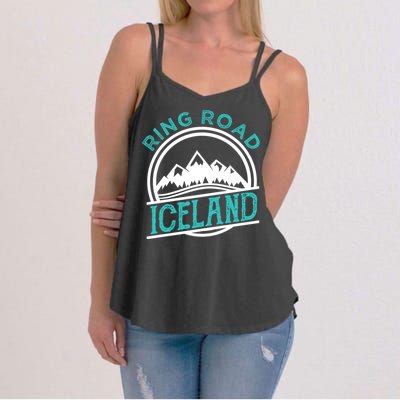 Ring Road Iceland Reykjavik Souvenir Family Vacation Gift Women's Strappy Tank