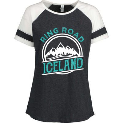 Ring Road Iceland Reykjavik Souvenir Family Vacation Gift Enza Ladies Jersey Colorblock Tee